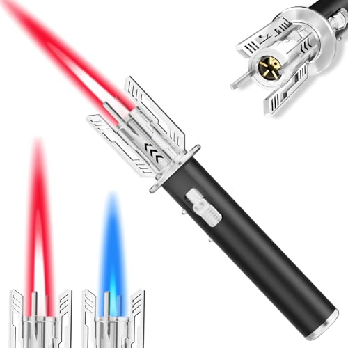Torch Lighter, Butane Torch, Refillable Cooking Blow Torch, Full Metal Soldering Torch, Adjustable Flame for Culinary Food, Brulee, Baking(Fuel not Included)
