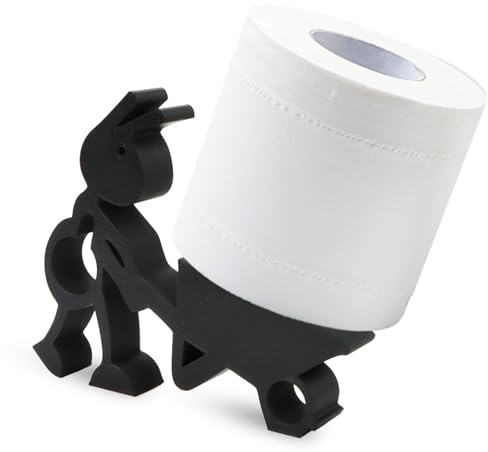 Toilettenpapierhalter Lustig Ameisen Schwarz Wandmontage | PP-Kunststoff, Ameisen-Schubkarren-Design, ideal für Bad, Gäste-WC, Küche, Camping