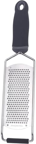 Rallador de queso rallador de queso manual de mano trituradora de de acero inoxidable con mango, cubierta y orificio para colgar herramientas de multiusos de 12 x 2, 5 pulgadas para l-