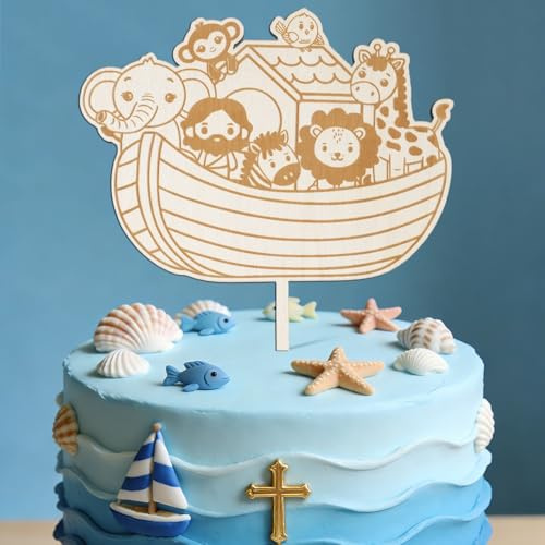 Cake Topper Taufe, Taufe Deko Junge Mädchen Geschenk,Holz Tortendeko Kommunion Torten Kuchen Deko