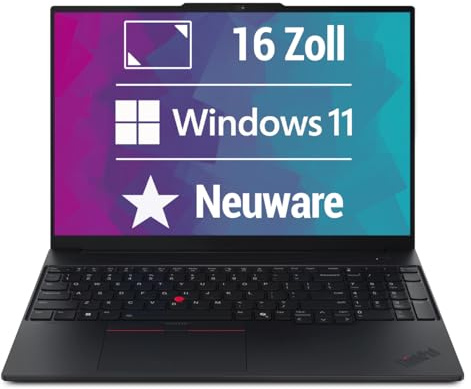 Lenovo ThinkPad E16 Gen 3 16 Zoll Full HD Laptop AMD Ryzen 7-250@ bis zu 5,1 GHz 16 GB 512 GB SSD mit Windows 11 Pro & GRATIS Antiviren-Software - NEU & OVP