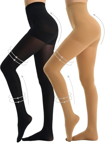 Yilanmy Compression Tights Women Support Tights 80D Shapewear Opaque