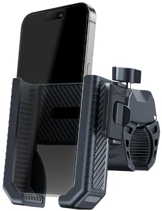 ASISUN Support Téléphone Moto et Vélo Universel,Support Téléphone Moto Universel,Porte Téléphone Moto Anti Choc pour iPhone 17/16/15 & Samsung S26/S25, Support Guidon Scooter Électrique
