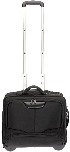 Dermata Business Trolley 3tlg. Set 3456NY Schwarz innen Grau +Lederm. | 41cmx29cm, Innen Grau, Pilotenkoffer, Pilotentrolley, Polstertasche, 17 Zoll, Laptop, Ledermäppchen
