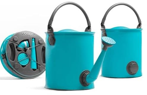 Colapz Faltbare Gießkanne & Eimer für Frischwasser – BPA-frei, Tragbar für Camping, Zelt, Festival, Wohnmobil & Wohnwagen – Praktische Outdoor Wasserkanne für Garten und Reise - Blau