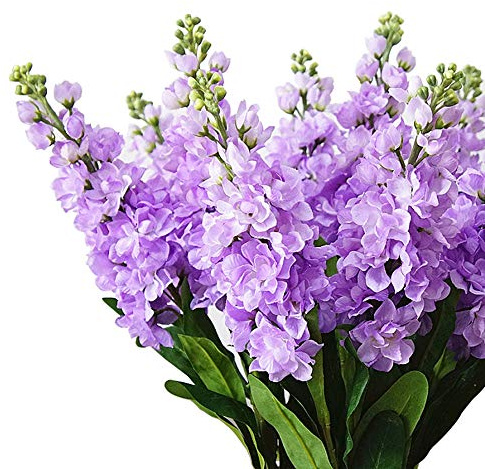 LI‿HUA Lot de 2 boudins artificiels en soie pour chat, jacinthe de raisin, bleu 81,5 pouces 31.5 inch violet clair