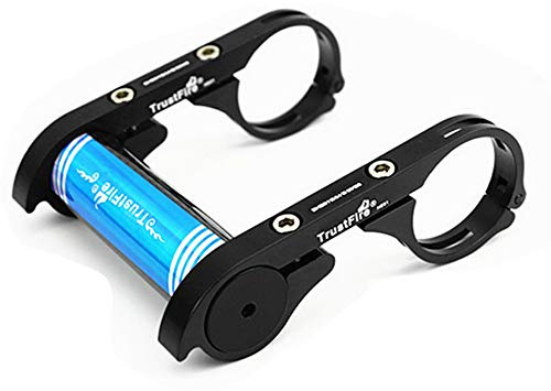 TrustFire HE01 Fahrrad Halterung Radsport Lenkerhalterung Radfahren Zubehör Extender Halter für Fahrradlicht, Taschenlampe, Stoppuhr, GPS-Geräte, Sport Kamera oder Smartphones - Schwarz, Blau und Rot