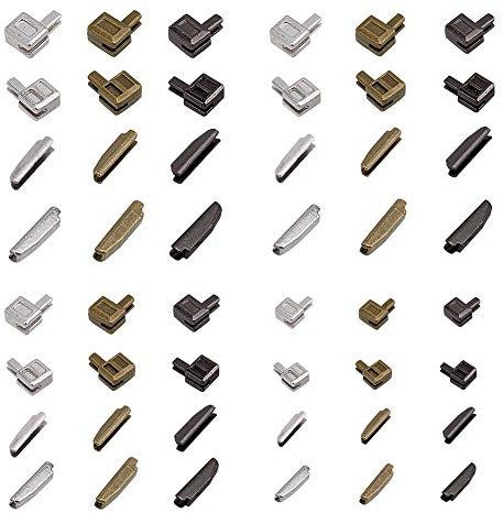 PH PandaHall 12 Sätze Metall Reißverschluss Verriegelung Schieberhalter 3 Farbe # 3# 5# 8# 10 Einführstift Reißverschluss Unterer Reißverschluss Stopper Für Metall Reißverschluss Reparatur