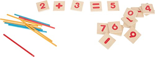 small foot Lernspiel Grundschul-Mathematik aus Holz, Lernbox zum Rechnen lernen ab der 1. Klasse, ab 6 Jahren, 11740