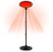 2KW Outdoor Free Standing Quartz Electric Garden Patio Heater 2000w Waterproof, 3 Power Settings, Adjustable Heat Angle and Height Adjustable Stand (Black)
