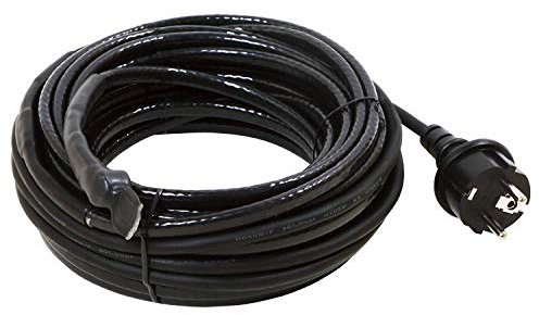 as - Schwabe 20 m Frostschutz-Heizkabel - EIS-Stop-Heizkabel mit Thermostat - Heizleitung mit Schutzkontaktstecker - 15W/m Wärmekabel gegen Frost - selbstregulierendes Eisfrei Heizkabel - IP44, 67015