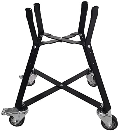 Quantfire Small Big Green Egg Nest, Grill Stand for BGE Accessories, Rolling Nest with Heavy Duty Locking Casters, Powder Coated Steel