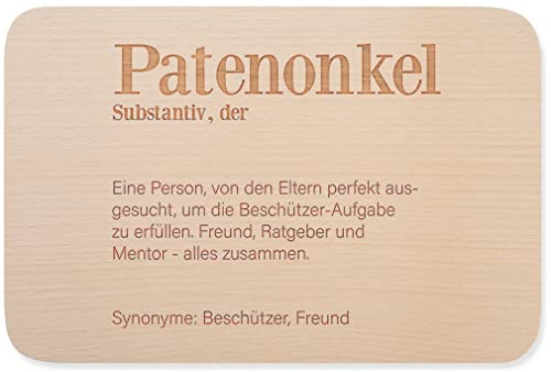 JUNIWORDS Frühstücksbrettchen, Definition: Patenonkel, Holzbrett Frühstücksbrett Holzbrettchen (1003923)
