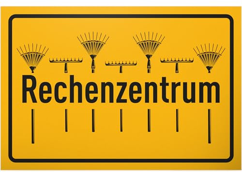 DankeDir! Rechenzentrum - 30 x 20 cm Schild - Geschenk Freunde Hobby Gärtner Geschenkidee - Geburtstagsgeschenk Garten Spruchschild lustiger Spruch Garage Schuppen Gartenhütte