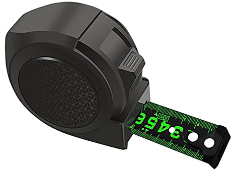 Metro a nastro, 10 m, metro a nastro in acciaio, display digitale fluorescente, graduato, righello per cucito con controllo del restringimento, metro a nastro antiruggine e resistente alle cadute