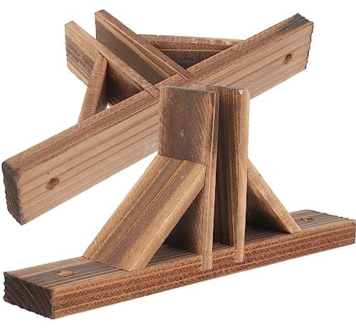 YARNOW 2pcs Solid Wood Fence Garden Solar Decor Fence Stand Room Outdoor Hanging s Base Accessories Mounted Auto Garden Screening Temporary Support Patio Diy Light Brown Wooden