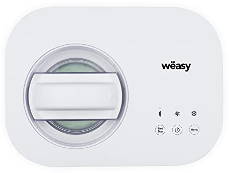 Wëasy Sorbetière YUM135, 1L, Turbine à glace, Prêt en 60 min, Arrêt automatique, 100W, Panneau de contrôle tactile, Fonction maintien au froid, Bol de prépara