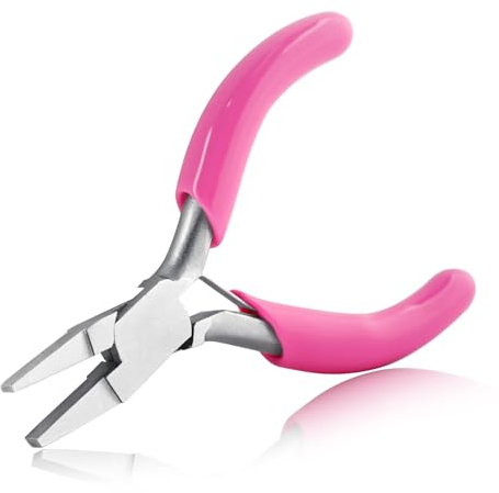 SPEEDWOX 3 Pouces Duckbill Pinces Mini à Nez Plat pour la Fabrication de Bijoux - Petites Pinces à Bec de Canard avec Mâchoire Lisse