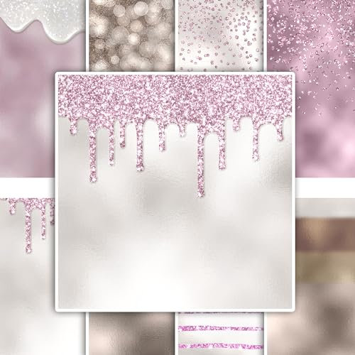 GRAZDesign Adesivi per piastrelle da bagno e cucina, stile shabby chic, colore rosa antico e caffè, autoadesivi, 20 x 20 cm, 8 pezzi