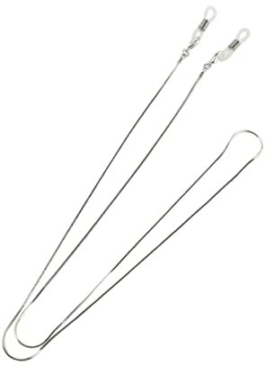 RORPOIR Langer Brillenkordel Aus Reinem Kupfer Rutschfeste Silberne Brillenkette Mit Verstellbaren Enden Eleganter Und Praktischer Halter Für Herren Und Damen