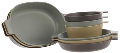 POPETPOP Ensemble de Bols de Pique- de Camping Portables Vaisselle D'extérieur Légère Assiettes en Plastique Assiette de Camping Légère