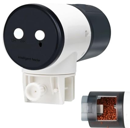 Zuasdvnk Automatischer Futterspender für Fische, Fischfutterspender für Aquarium | Intelligenter elektrischer Futterspender für Aquarium | leiser automatischer Futterspender für Fische, inkl