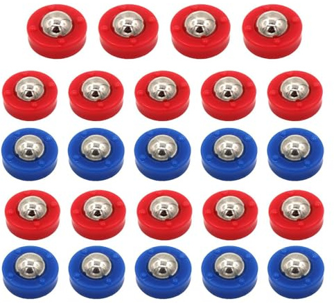 Wscwl Discos pequeños de tejo para Mesa, pequeños Discos de Repuesto para tejo - 24 Accesorios para rizar tejo - Discos de Juegos de tejo para Interiores, Cuentas deslizantes de Escritorio, Juego de