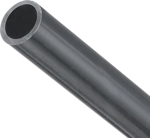 MACHSWON PVC Pipe 8mm ID 10mm OD 350mm Length Round Plastic Rigid Tubing High Impact for Drain Pipe Cable Sleeve(Dark Grey)