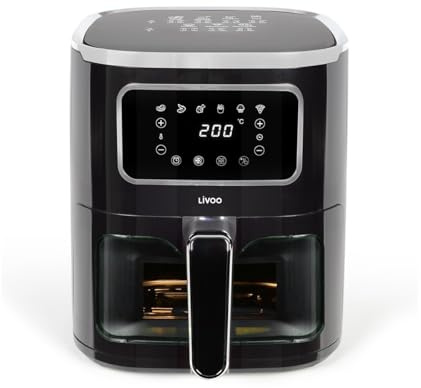 Livoo - Friteuse sans huile 5 L DOC341-6 programmes, 1450W, sans PFAS,