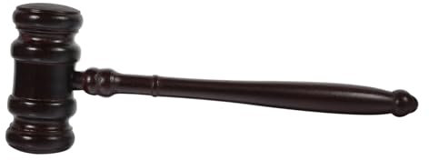 Toyvian Wooden Judge Gavel Auction Hammer for Courtroom and Auction Scenarios Includes Judge Hammer Functions