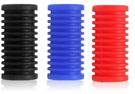 OUDQFCJ 3 Pezzi copricambio per Moto, Antiscivolo, per Moto e Cross, Cuscinetti per Cambio, Protezioni per Scarpe (Rosso, Nero, Blu)