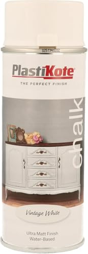 SuperGift.com 400ml, Heritage Chalk Spray Paint, Ultra Matt Finish (1, Vintage White)