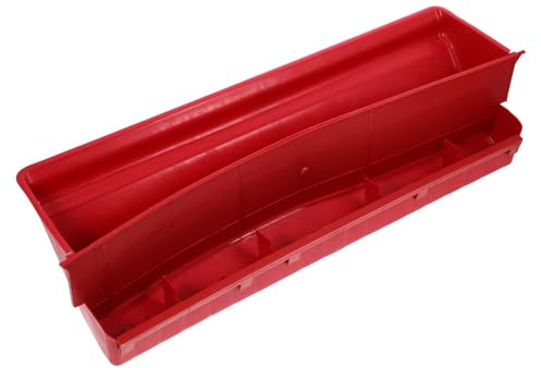 TOBBOMEY Automatic Poultry Feed Trough with Multiple Compartments Clean Lightweight Chicken Food Dispenser Suitable for Quail and Birds Practical Stable Structure for Convenient Feeding