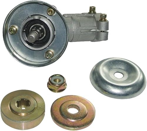 Cabezal Desbrozadora 28mm 9 Dientes, Caja Reductora Universal M10 x 1.25LH, Engranaje Completo Monoforo con 2 Tornillos para Cortacésped/Desbrozadora