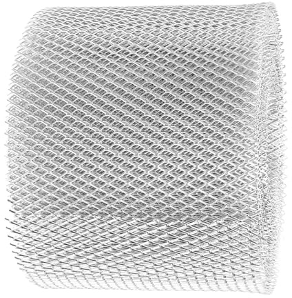 Operitacx Protezione per Grondaia in Alluminio 5 Pollici X 12,2 M Rete Filtrante Resistente alle Intemperie, Copertura Anti Foglie e Rami per Pluviali, Adattabile a Tetti di Diverse Forme,