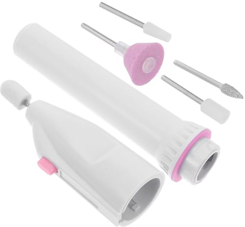 CLISPEED Polisseuse à Ongles Électrique Portable Blanche, Facile à Utiliser Faible Bruit, Outil Manucure en Plastique et Alliage pour Nail Art DIY à Domicile