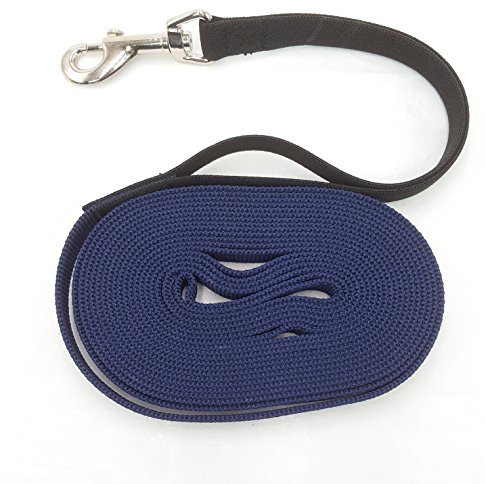 elropet Flex Fährtenleine Schleppleine mit Ruckdämpfer Marineblau 40m-20mm Hundeleine