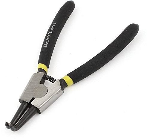 Aexit Gebogene Zangen & Kneifzangen Carbon Stahl Externe Bent Sicherungsring Zange Sicherungsringzangen 15 cm lang