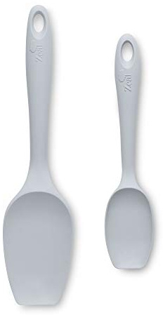 Zeal JSET1S Non-Stick Silicone Large & Small Spatula Spoon-French Grey