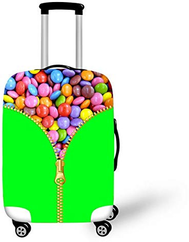 Elastisch Kofferhülle, DOTBUY 3D Flugzeug Reise Kofferschutzhülle Gepäck Cover Reisekoffer Hülle Schutz Bezug Schutzhülle Waschbare Reisetasche Kofferbezug (Grün,L (26-28 Zoll))