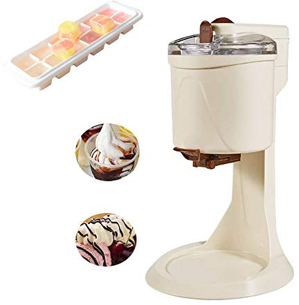 LTLCLZ Machine De Crème Glacée Bricolage pour Enfants Machine À Crème Glacée Automatique en Un Clic Machine À Dessert Aux Fruits sans Bruit 1L Grande Capacité avec Bac À Glaçons