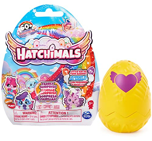 Hatchimals Family Surprise Einzelpack mit 1 Little Kid CollEGGtibles Sammelfigur oder 2 Babys, Überraschungs-Spielzeug für Mädchen ab 5 Jahren