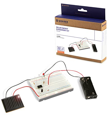 Whadda Lernpaket, Experimentierkasten, Einsteigerset, kein Löten erforderlich, Steckplatine, Solarenergie