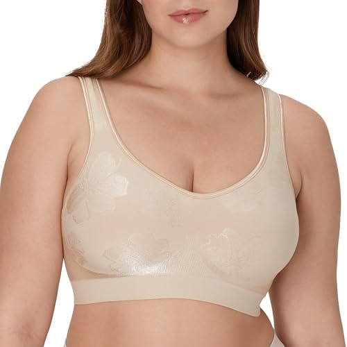 Bali Women's Wireless Bra, Comfort Revolution Full-Coverage Wirefree Bra for Women, Moisture-Wicking