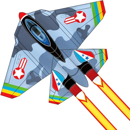 YongnKids Flugzeug Drachen für Kinder und Erwachsene, Strand, Camp, Ausflug, Spiele, Kinderdrachen Einfach zu Fliegen, Outdoor Spiele für Kinder, Lenkdrachen mit Drachenschnur und Geschenktüte