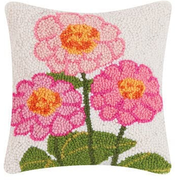 Peking Handicraft - Zinnia Hook Pillow 10x10-30RN124C10SQ