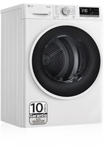 LG RH90V5AV6N - Secadora de Ropa, 9kg, Bomba de Calor Dual Inverter, Carga Frontal, Clasificación A++, Serie 500 Blanca