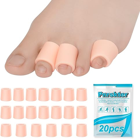 20 Pcs Zehenschutz Silikon, Zehenschutz Kleiner Zeh, Nackt | Gel Zehenkappen, Kleine Zeh Zehenschoner, Für Blasen, Hühneraugen, Hammer Zehen, Reibung Schmerzlinderung