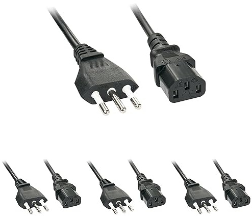 Lindy Cavo alimentazione IEC-C13 spina italiana, 3m (Confezione da 4)