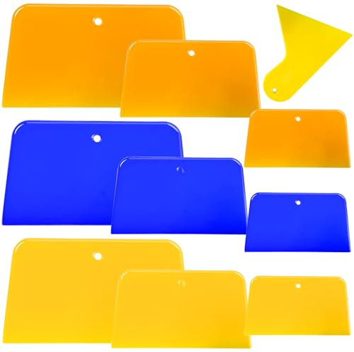 10 Pcs Body Filler Spreaders Automotive Body Fillers, 3, 4, 5, 6 Inch Reusable Plastic Auto Spreaders for Applying Fillers,Putties,Glazes,Caulking Agents Car Body Maintenance and Paint(3Colors)